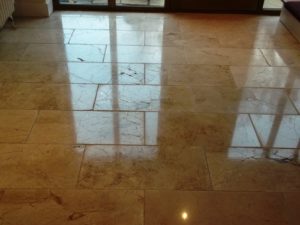 Marble Hallway After Clean and Polish