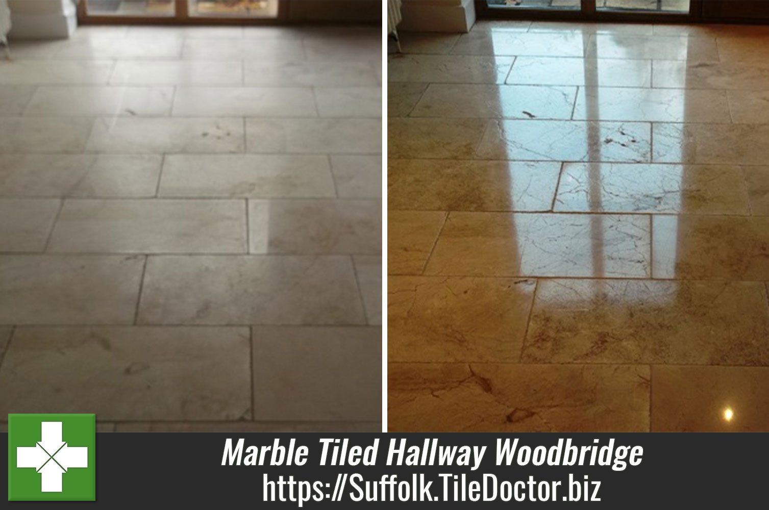 Marble Tiled Hallway in Woodbridge Suffolk