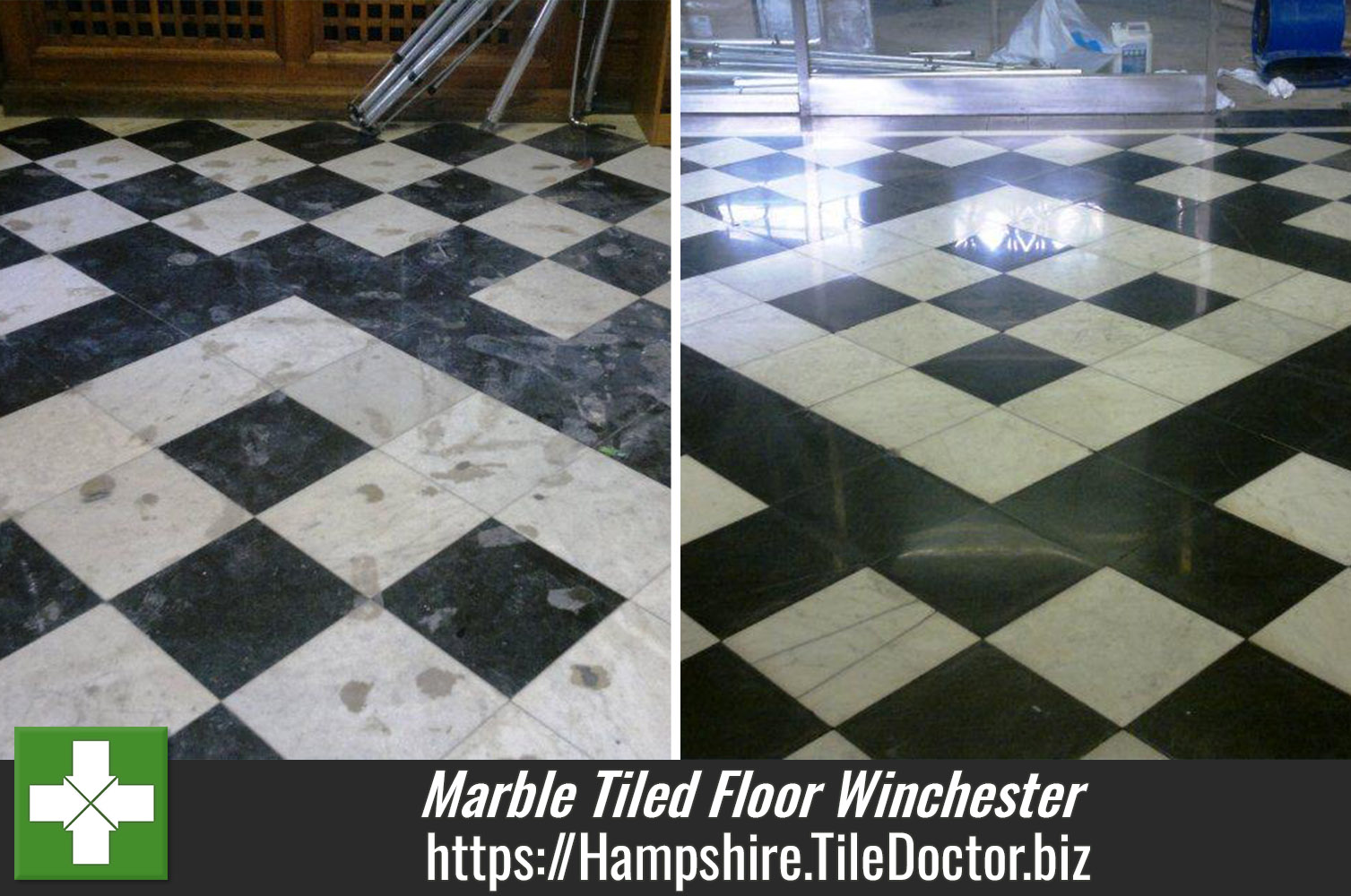 Marble Tiled Floor Restored in Winchester