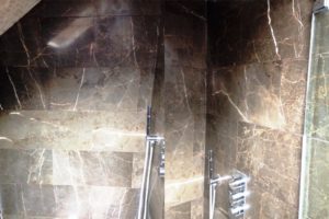 Limescale removed from Marble Shower Tiles Addlestone