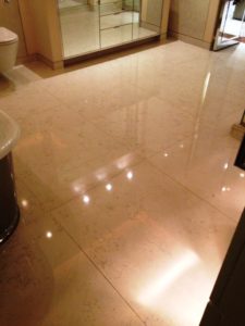 Marble tiled floor Westminster after sealing