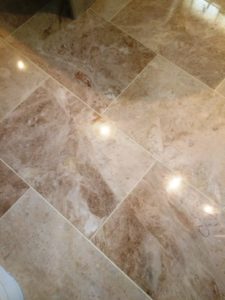 Polished Marble Floor–Elmswell After Cleaning