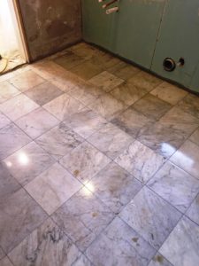 Marble Tiled Bathroom Floor After Restoration Walkerburn