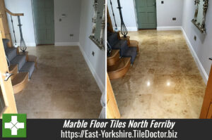 Marble Floor Tiles Restored Through Burnishing in North Ferriby