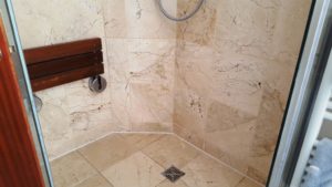 Marble Shower Enclosure Tiles After Cleaining in Beddau