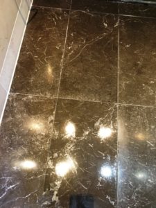 Tiled Marble Shower Floor After Cleaning Twickenham