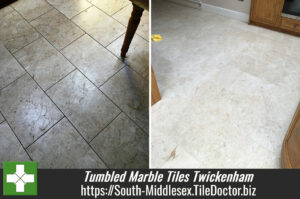 Cleaning and Sealing Tumbled Marble Tiles in Twickenham