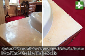 Marble Bathroom Countertops Before and After Polishing Bowden