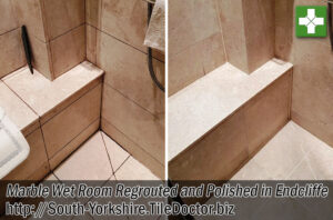 Marble Tiled Wet Room Before and After Renovation Endcliffe