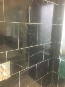 Black Negro Marquina Marble Shower Tiles After Polishing Thame