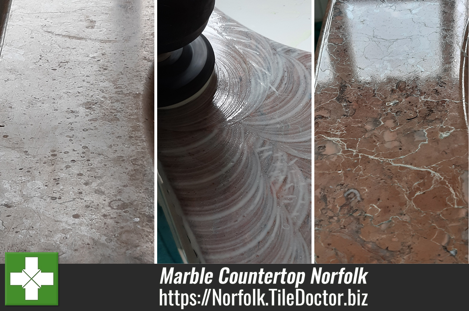 Marble Bathroom Countertop Renovation Swardeston Norfolk