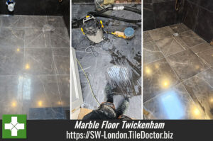 Acid Stained Marble Floor Renovation Twickenham