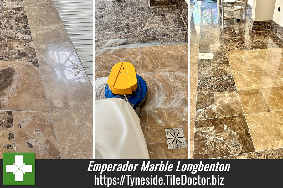 Emperador Marble Pool Surround Renovation Longbenton